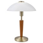 Lampada da tavolo di bronzo in legno, Miam, controllo touch