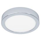 Lampada da soffitto da bagno cromata in plastica, Geraldo, 11W, 3000K LED, IP44