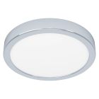 Lampada da soffitto da bagno cromata in plastica, Geraldo, 17W, 3000K LED, IP44