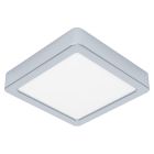 Lampada da soffitto da bagno cromata in plastica, Geraldo, 11W, 3000K LED, IP44