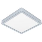 Lampada da soffitto da bagno cromata in plastica, Geraldo, 17W, 3000K LED, IP44