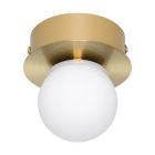 Lampada da soffitto dorata in acciaio, Escha, 3,3W, 3000K LED