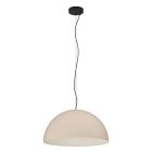 Lampada a sospensione semisfera beige in acciaio, Geneva