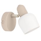 Faretto da parete beige in acciaio, Connor