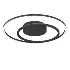 Plafoniera smart nera in alluminio, Cecilia, 21,5W, bianco regolabile tra caldo e freddo LED