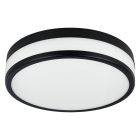 Lampada da soffitto da bagno nera in vetro, Jacco, 5,7W, 3000K LED, IP44