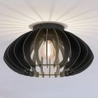 Lampada da soffitto nera in legno, Bergama