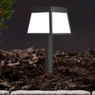 Faretto da giardino solare nero in plastica, Imelda, 7,5W, 3000K LED, IP65
