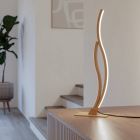 Lampada da tavolo marrone in acciaio, Tevin, 12W, 4000K LED, con interruttore