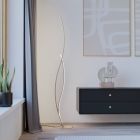 Lampada da terra marrone in acciaio, Tevin, 20W, 4000K LED, con interruttore