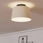 Lampada da soffitto nera in tessuto, Siham