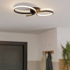 Lampada da soffitto nera in alluminio, Thekla, 21W, 3000K LED
