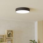 Plafoniera smart nera in plastica, Germen, 15W, RGBW LED, con telecomando