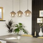 Lampada a sospensione in rame in vetro, Achek