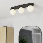 Lampada da soffitto nera in acciaio, Cornee, 4,2W, 2700K LED, IP44
