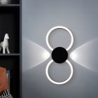 Applique da parete nera in alluminio, Vixa, 20W, 3000K LED