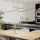 Lampada a sospensione nera in plastica, Vilko, 22W, white switch LED