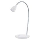 Lampada da scrivania bianca in plastica, Matteo, 3W, 3000K LED, con interruttore
