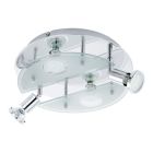 Faretto da soffitto cromato in vetro, Lusie