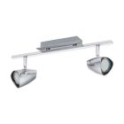 Faretto da soffitto cromato in plastica, Akke