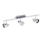 Faretto da soffitto cromato in plastica, Akke