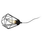 Lampada da tavolo nera metallo, Costel, con interruttore