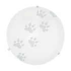 Lampada da soffitto bianca in vetro, Bada