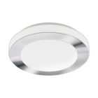 Lampada da soffitto cromata in plastica, Amina, 11W, 3000K LED, IP44