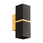 Lampada da parete up down dorata metallo, Annely