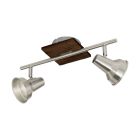 Faretto da soffitto in legno marrone, Olmo