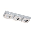 Applique da parete cromata in plastica, Arjo, 4W, 3000K LED