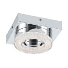 Applique da parete cromata in plastica, Arjo, 4W, 3000K LED