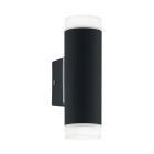 Lampada da parete up down nera in plastica, Marlies, IP44