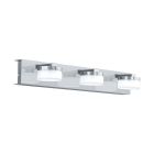 Applique da parete cromata in plastica, Busra, 7W, 3000K LED, IP44
