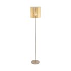 Lampada da terra beige metallo, Megan, con interruttore