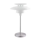 Lampada da tavolo in nichel in acciaio, Lariana, con interruttore