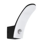 Applique da esterno con sensore di movimento nera in alluminio, Oskar, 11W, 3000K LED, IP44