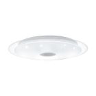 Plafoniera trasparente in acciaio, Dunya, 24W, colore regolabile LED