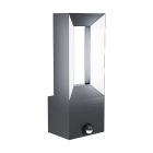 Applique da esterno con sensore di movimento nera in alluminio, Larisa, 5W, 3000K LED, IP44