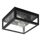 Lampada da soffitto da bagno nera in vetro, Amadou, IP44
