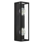 Applique per bagno nera in vetro, Amadou, IP44