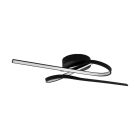 Plafoniera nera in alluminio, Tinus, 21W, 3000K LED