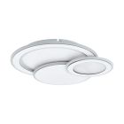 Plafoniera cromata in acciaio, Everdina, 11W, colore regolabile LED