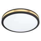 Plafoniera nera in acciaio, Rivano, 24W, 3000K LED