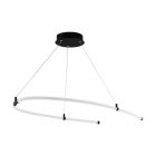 Lampada a sospensione nera in plastica, Gamze, 27W, 3000K LED