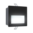 Applique da esterno da incasso nera in alluminio, Luigino, 3,7W, 4000K LED, IP65