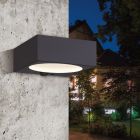Applique da esterno solare nera in plastica, Daud, 6,5W, 4000K LED, IP54