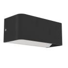 Applique da parete intelligente nera in alluminio, Tjalle, 10W, RGBW LED, IP54