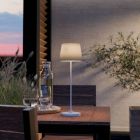 Lampada da tavolo verde in tessuto, Latif, 2W, white switch LED, controllo touch