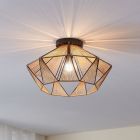 Lampada da soffitto marrone in acciaio, Yessica
